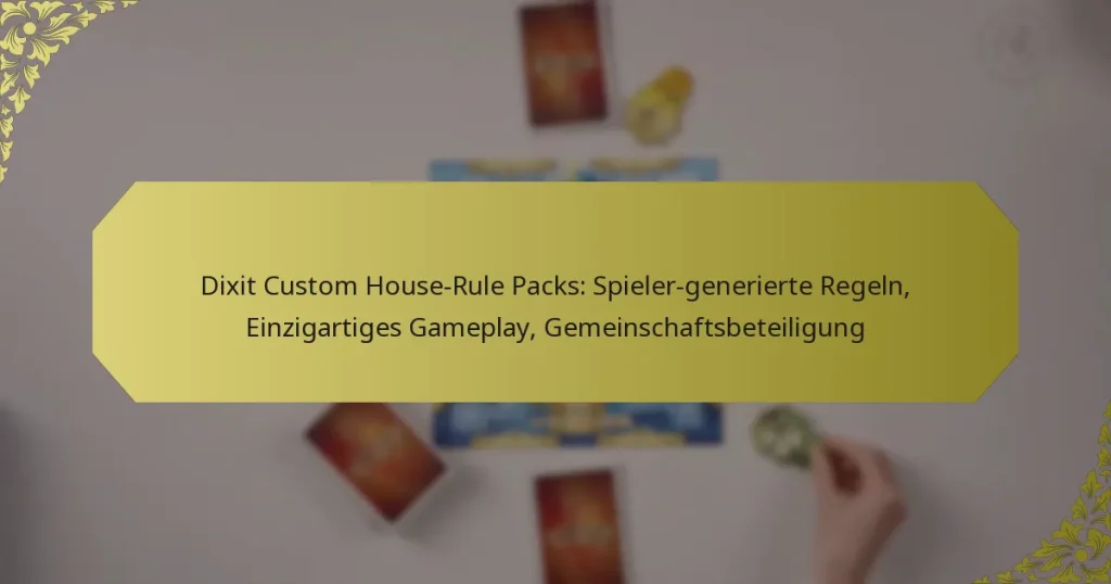 Dixit Custom House-Rule Packs: Spieler-generierte Regeln, Einzigartiges Gameplay, Gemeinschaftsbeteiligung