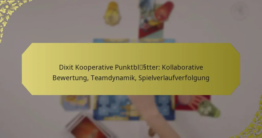 Dixit Kooperative Punktblätter: Kollaborative Bewertung, Teamdynamik, Spielverlaufverfolgung