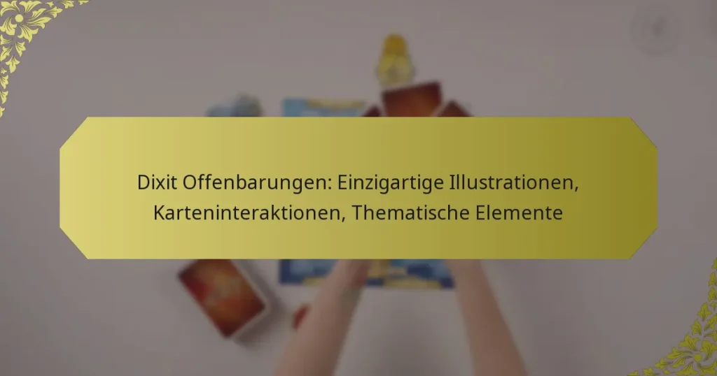 Dixit Offenbarungen: Einzigartige Illustrationen, Karteninteraktionen, Thematische Elemente